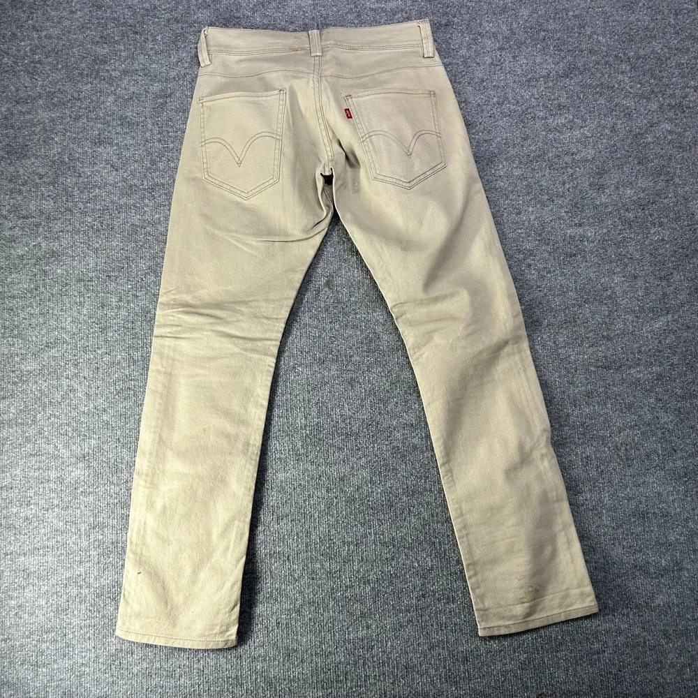 Levi's 511 Skinny Jeans Men's‎ Khaki Denim Stretch Pockets Button Fly - 30X31